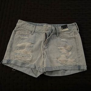 Abercrombie and Fitch size 4 low rise short light wash.
